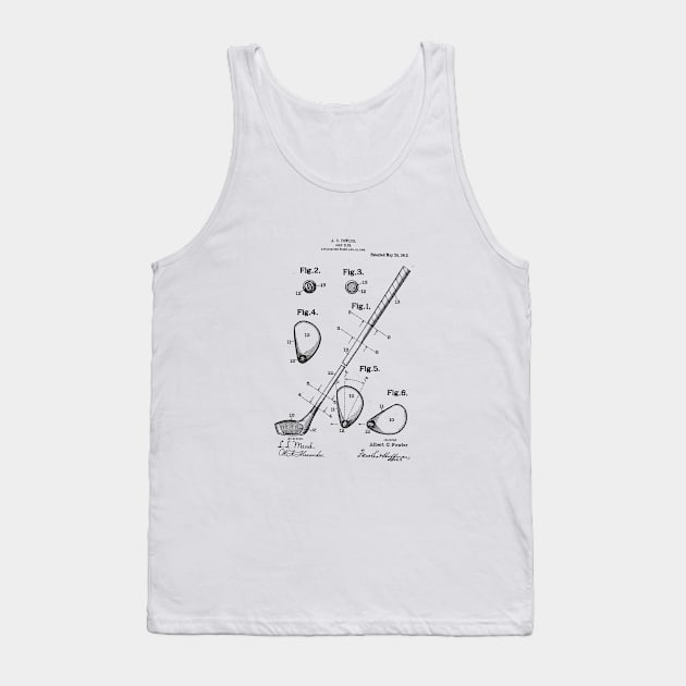 Golf Patent Drawing Tank Top by skstring